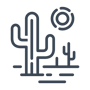 desert landscape icon